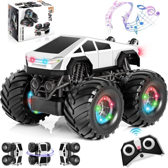 Remote Control Car 1:18 Amphibious 4WD Off-Road RC Trucks 360° Rotating Monsters - Picture 1 of 7